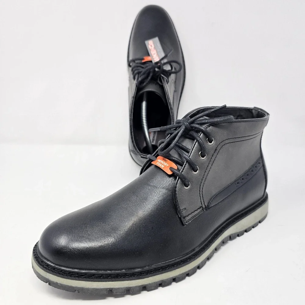 Hawke & Co Mens Fairweather Black Grey Chukka Boots Memory Foam Size 8.5 NEW